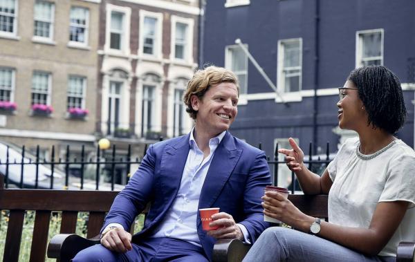 Talents at Trinity Gate Investments's London office chatting